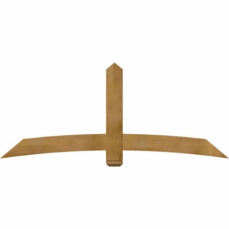 Ekena Millwork Bellingham Rough Sawn Timber Gable Bracket, Western Red Cedar, 84"W x 35"H x 4"D x 6"F, 10/12 Pitch GBW084X35X0406BEL00RWR